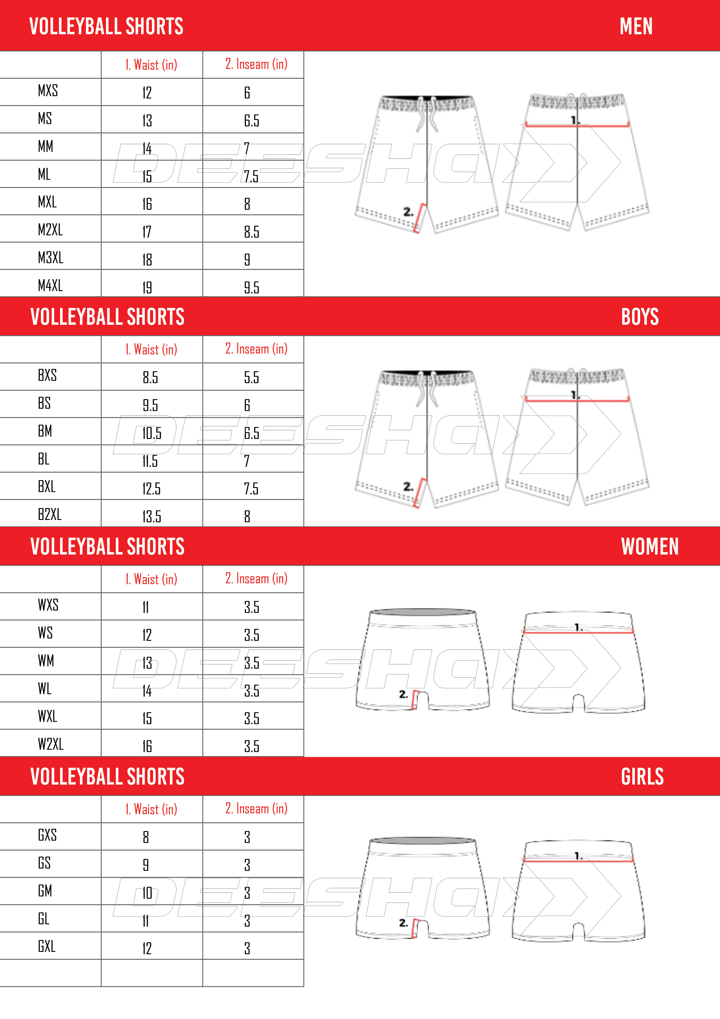Volleyball Shorts